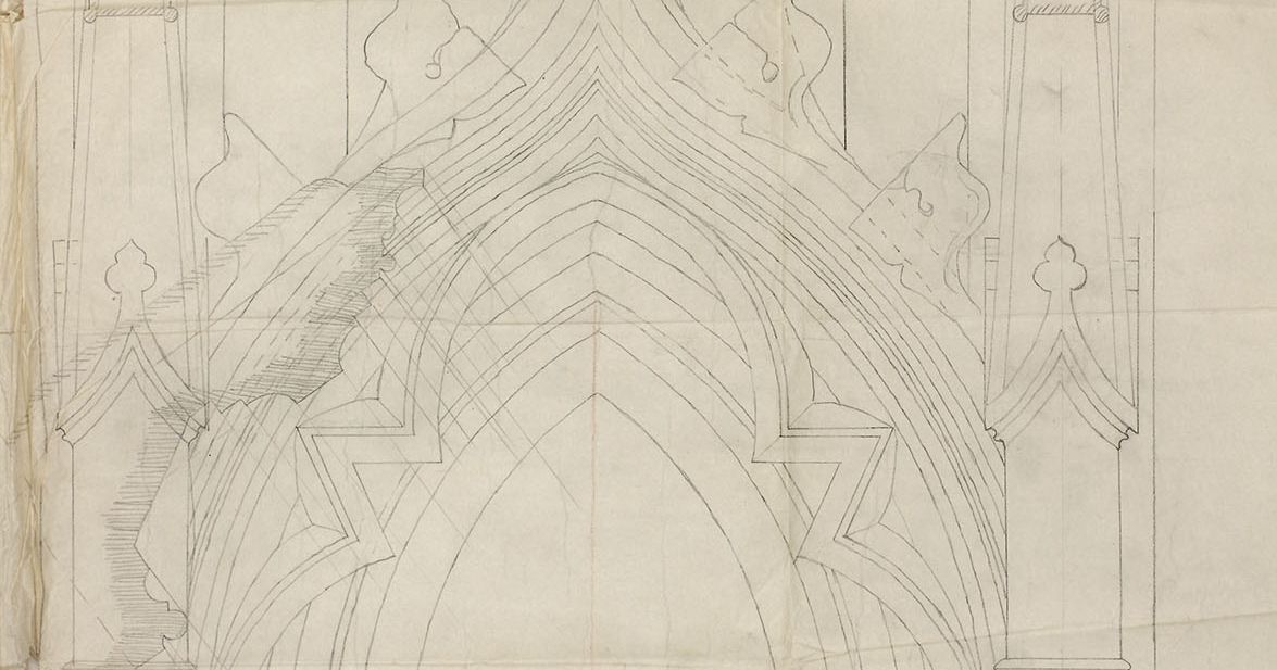 Cathedral Of All Saints Architectural Drawing Detail